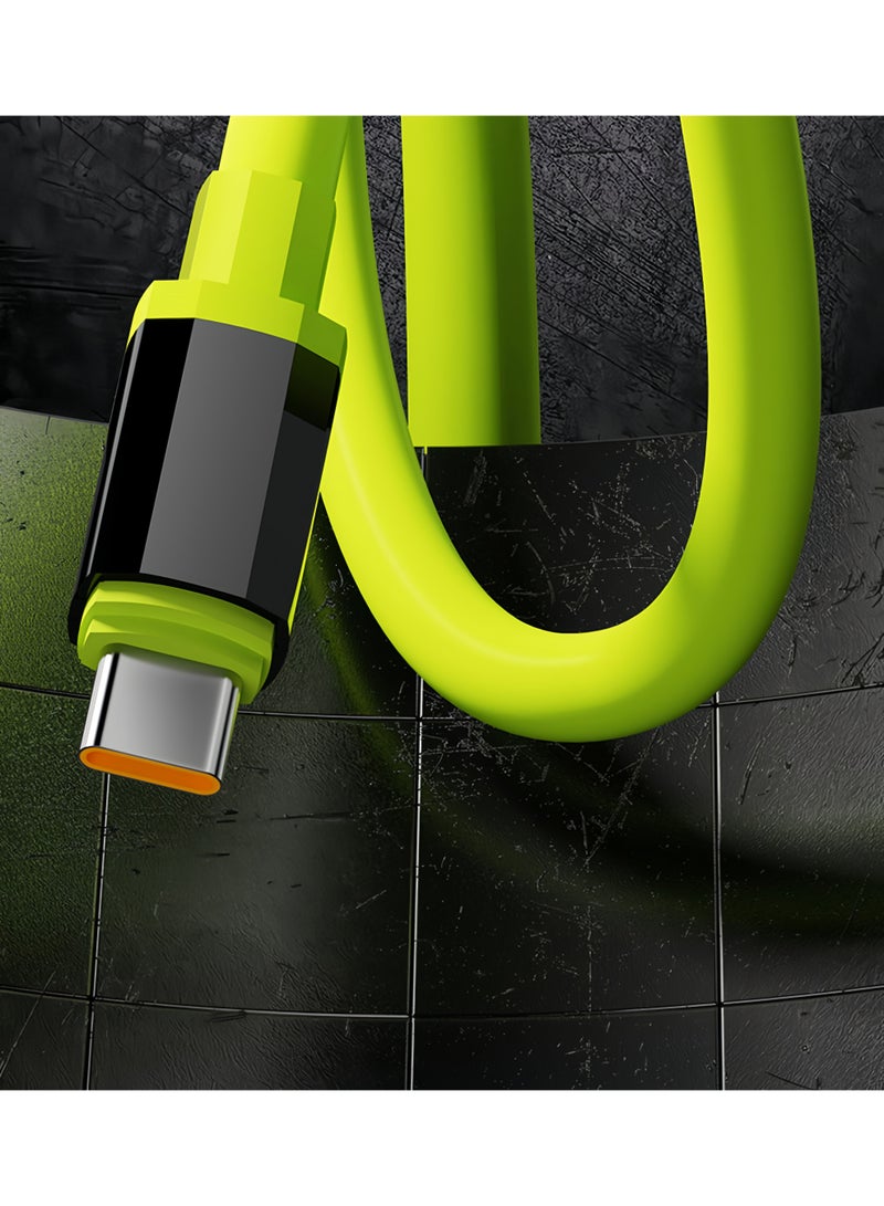 بيتينو كابل USB C، كابل شحن سريع USB-C بسعة 240 واط بعرض 4.92 قدم 6أمبير، كابل سيليكون من سبيكة الزنك من USB-C إلى USB-C لأجهزة iPhone 17/Pro/Plus/Pro Max، MacBook، iPad Pro، Galaxy S24/S23 - Image 4